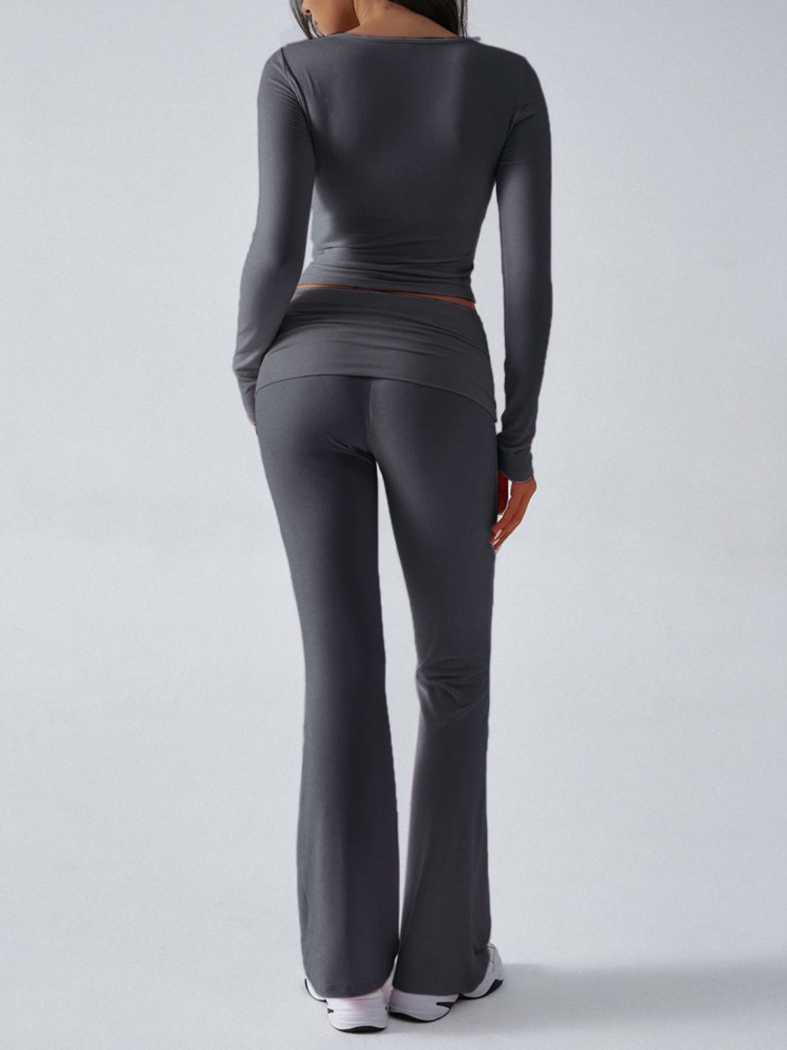 Ruched Long Sleeve Top and Pants Set